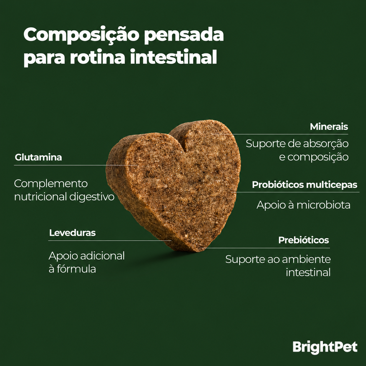 Formato gummy palatável para cães